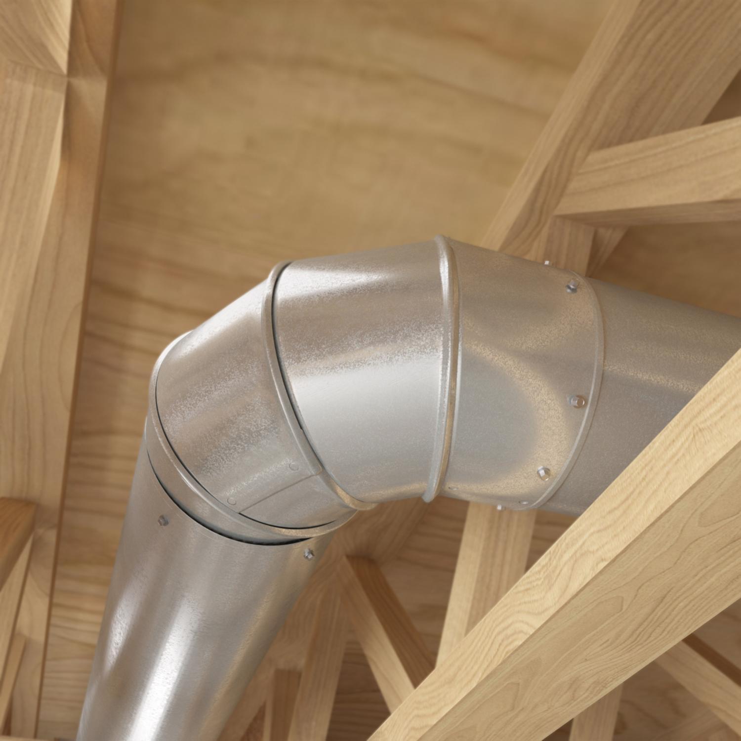 Imperial 6 in. D X 6 in. D Adjustable 90 deg Galvanized Steel Furnace Pipe Elbow