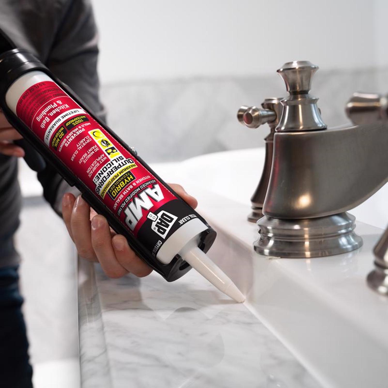 DAP AMP White Polymer Advanced Hybrid Caulk Sealant 9 oz