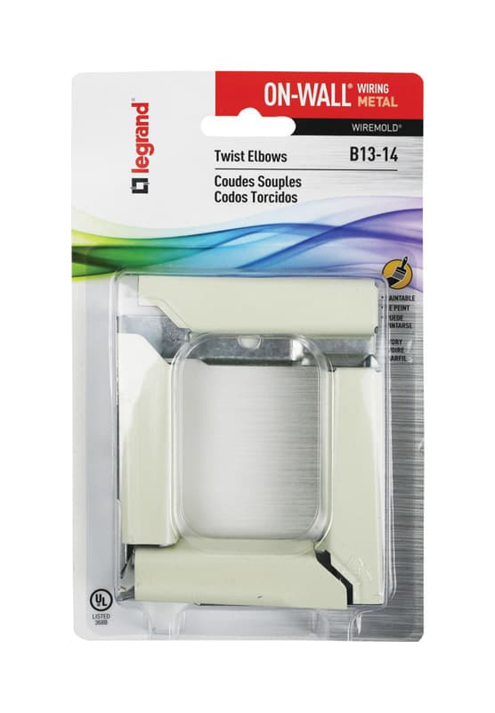 Legrand On-Wall 3.13 in. L Twist Elbow 1 pk