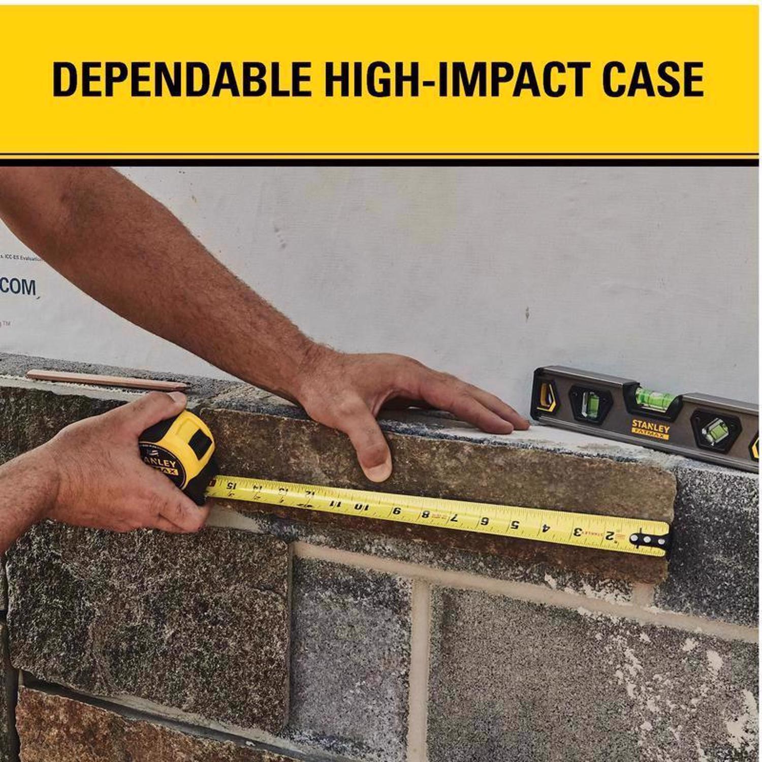 STANLEY FatMax 25 ft. L X 1.25 in. W Compact Wide Blade Tape Measure 1 pk