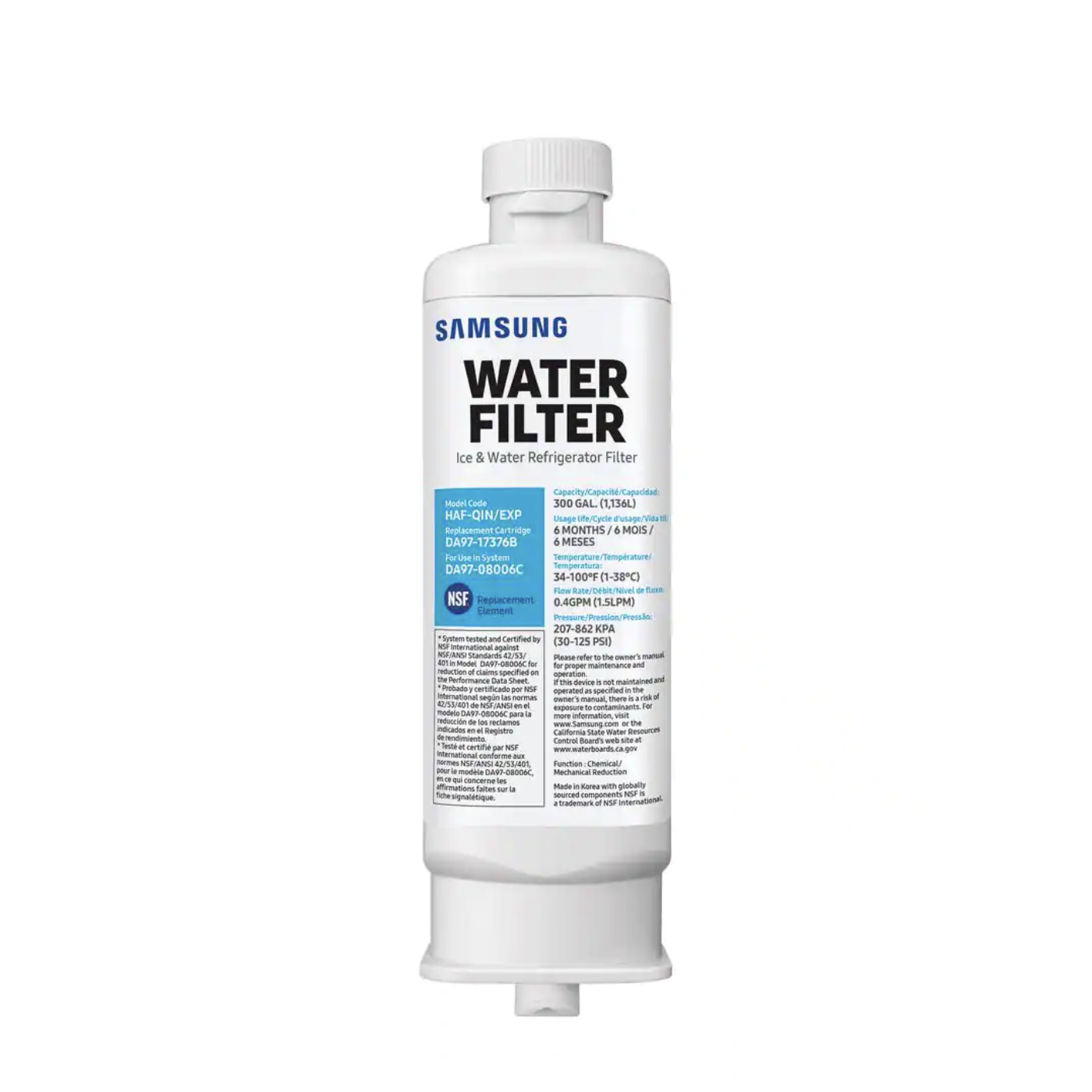 Samsung Genuine HAF-QINS Water Filter for Samsung Refrigerators