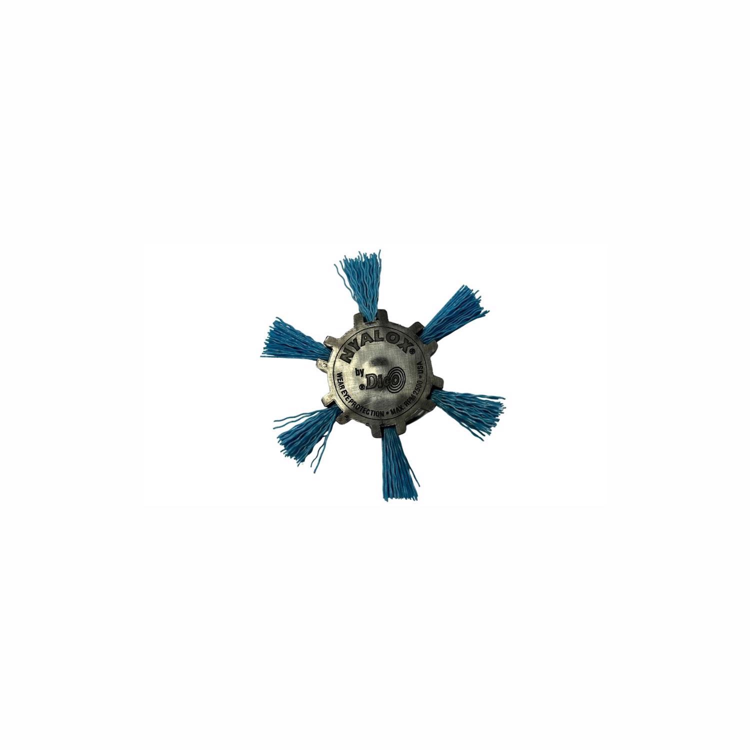 Dico Nyalox 4 in. D X 1/4 in. Aluminum Oxide Wheel Brush Mandrel Mounted Flap Brush 240 Grit 1 pc