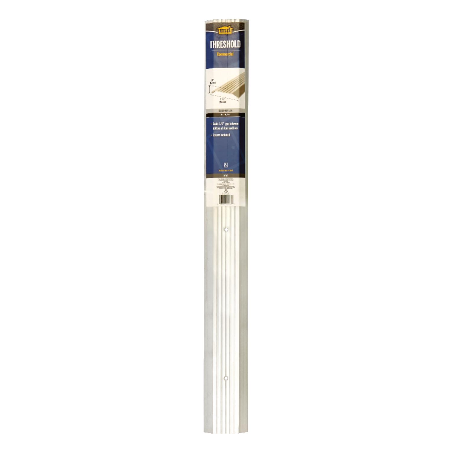M-D 0.5 in. H X 3.88 in. W X 36 in. L Mill Aluminum Commercial Threshold Gray