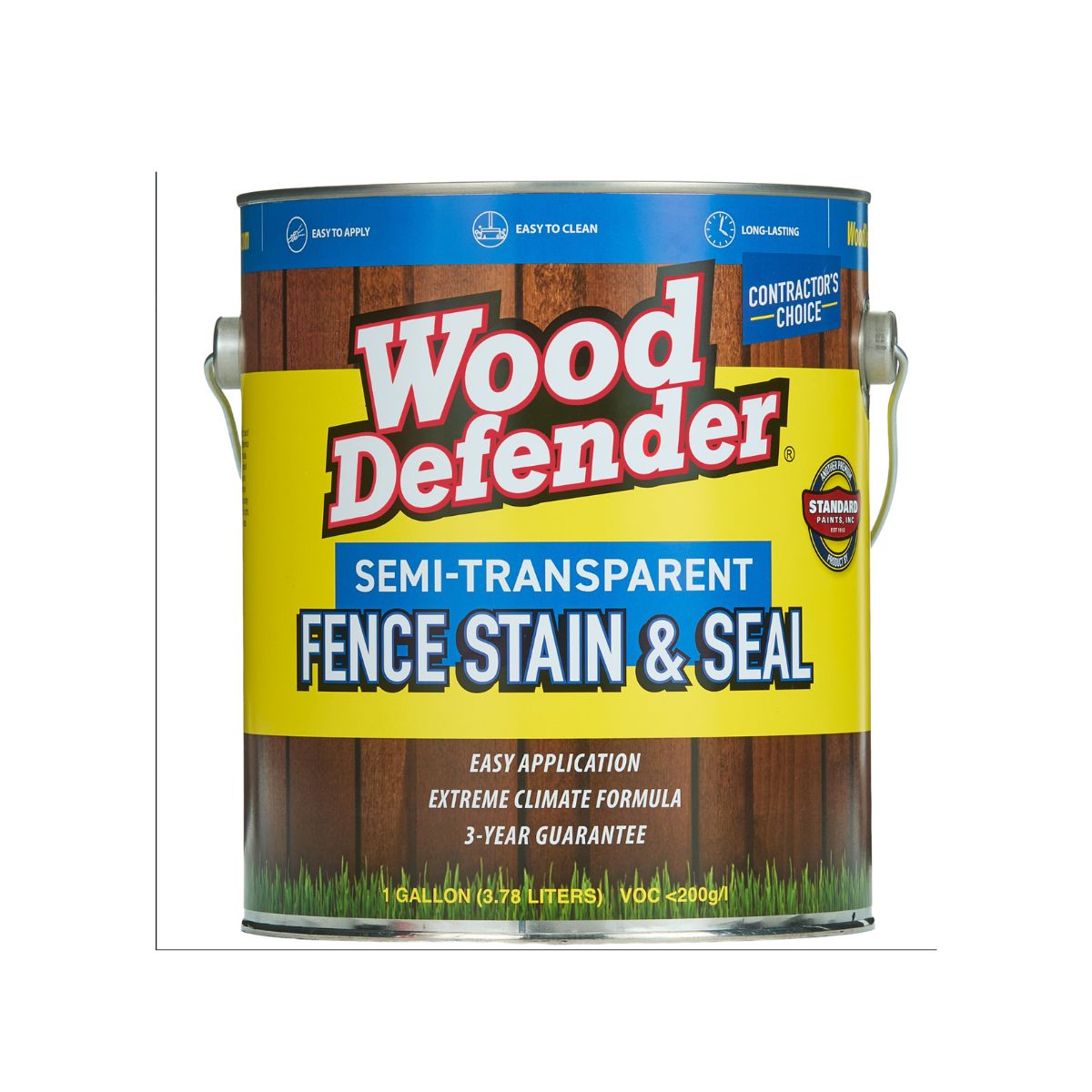 Wood Defender Semi Transparent Fence Stain Charcoal Gray Stain & Seal Exterior Fence Protection 1Gallon