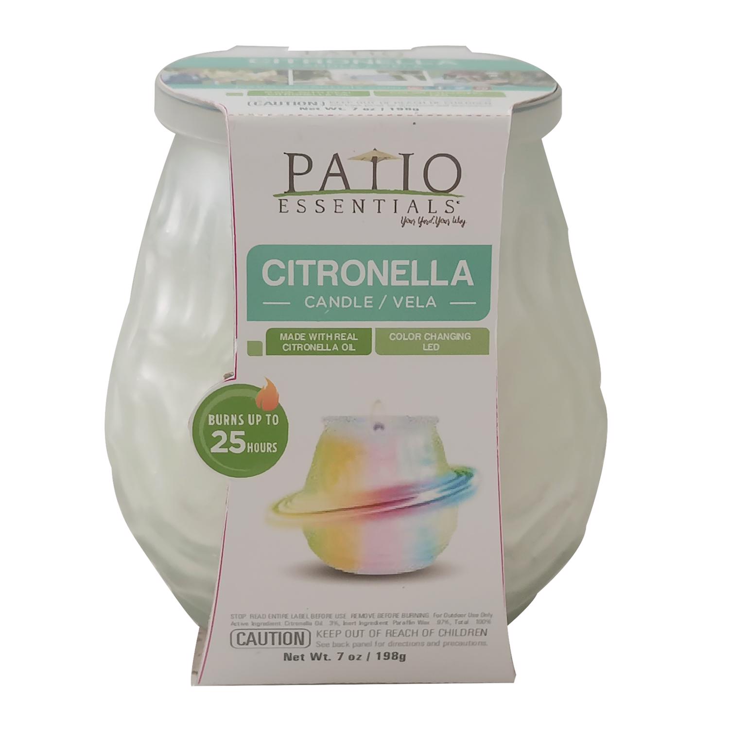 Luminite Citronella Candle With Led Light 7.1 Oz