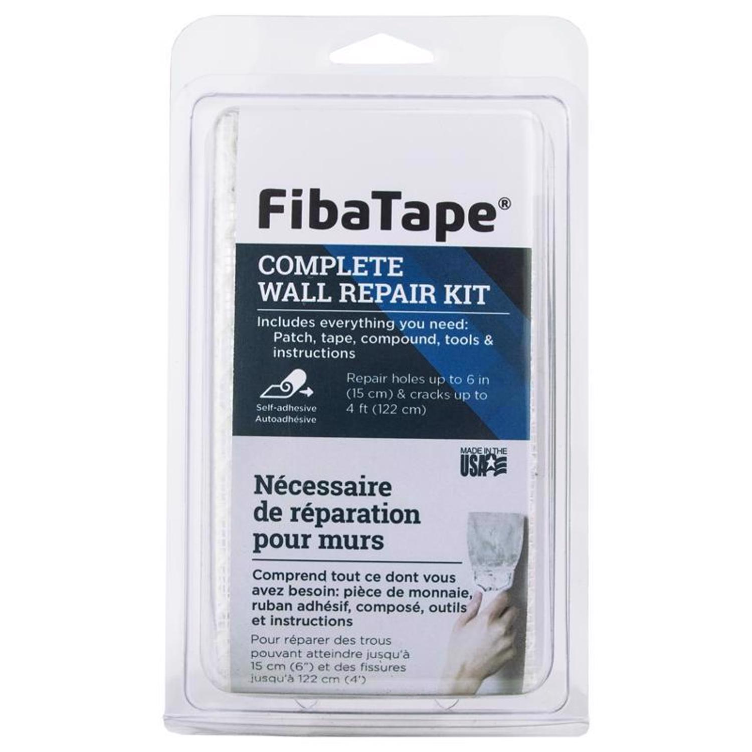 ADFORS FibaTape 0.5 ft. L X 6 in. W Fiberglass Mesh White Hole and Crack Repair Kit