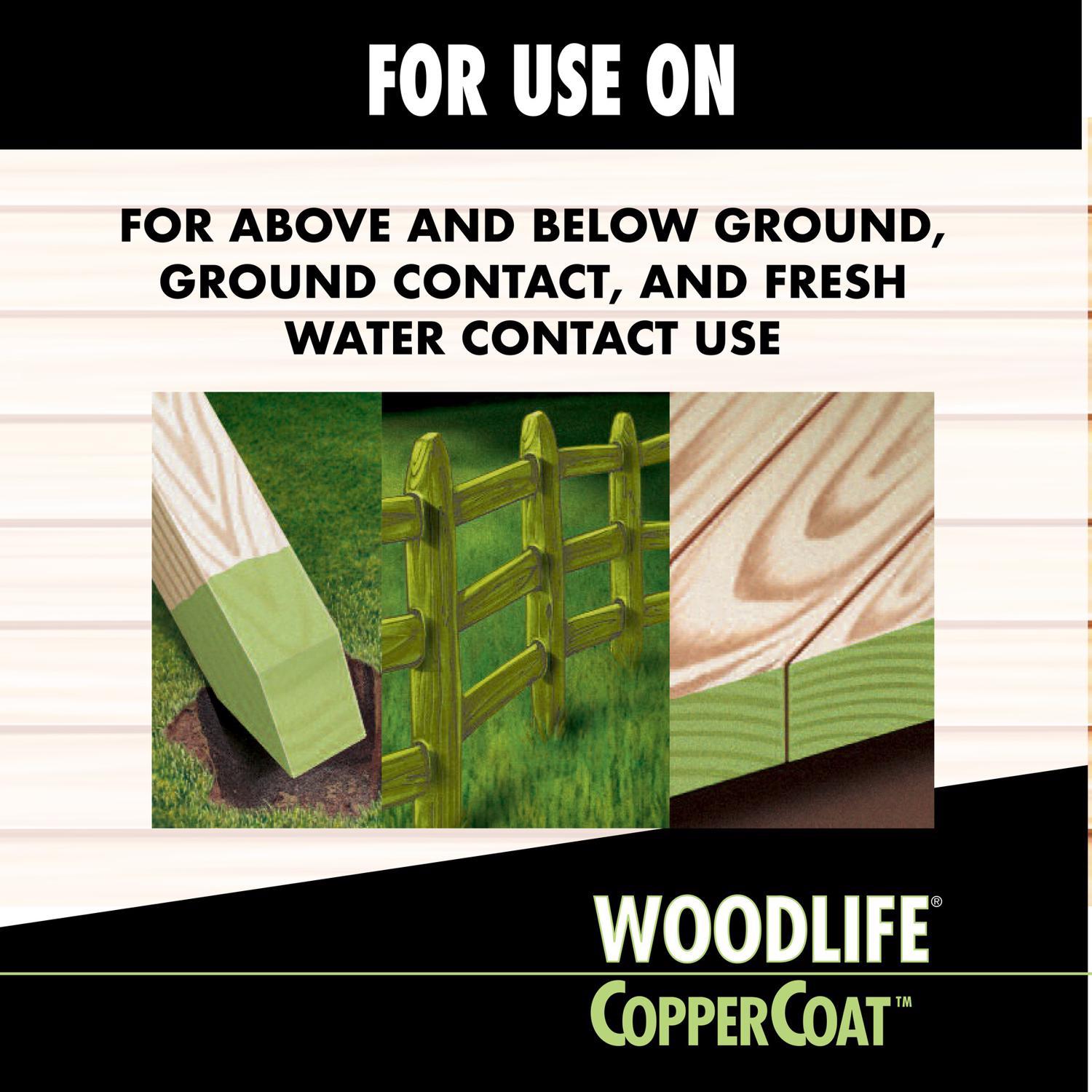 Woodlife Coppercoat Green Semi-Transparent Water-Based Wood Preservative 0.88 gal