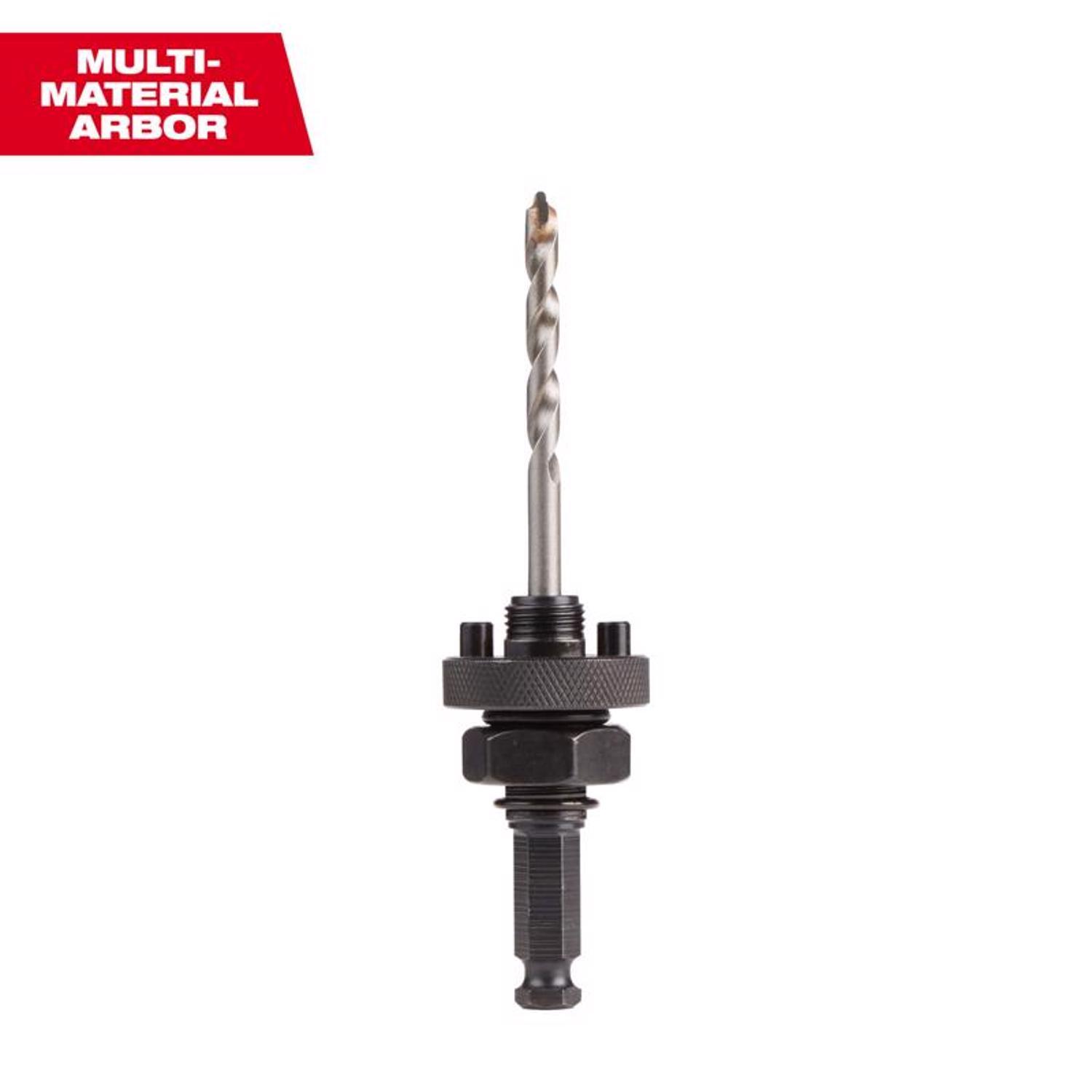 Milwaukee Big Hawg 5/16 in. Carbide Tipped 6-9/16 in. L X 7/16 in. D Hole Saw Arbor