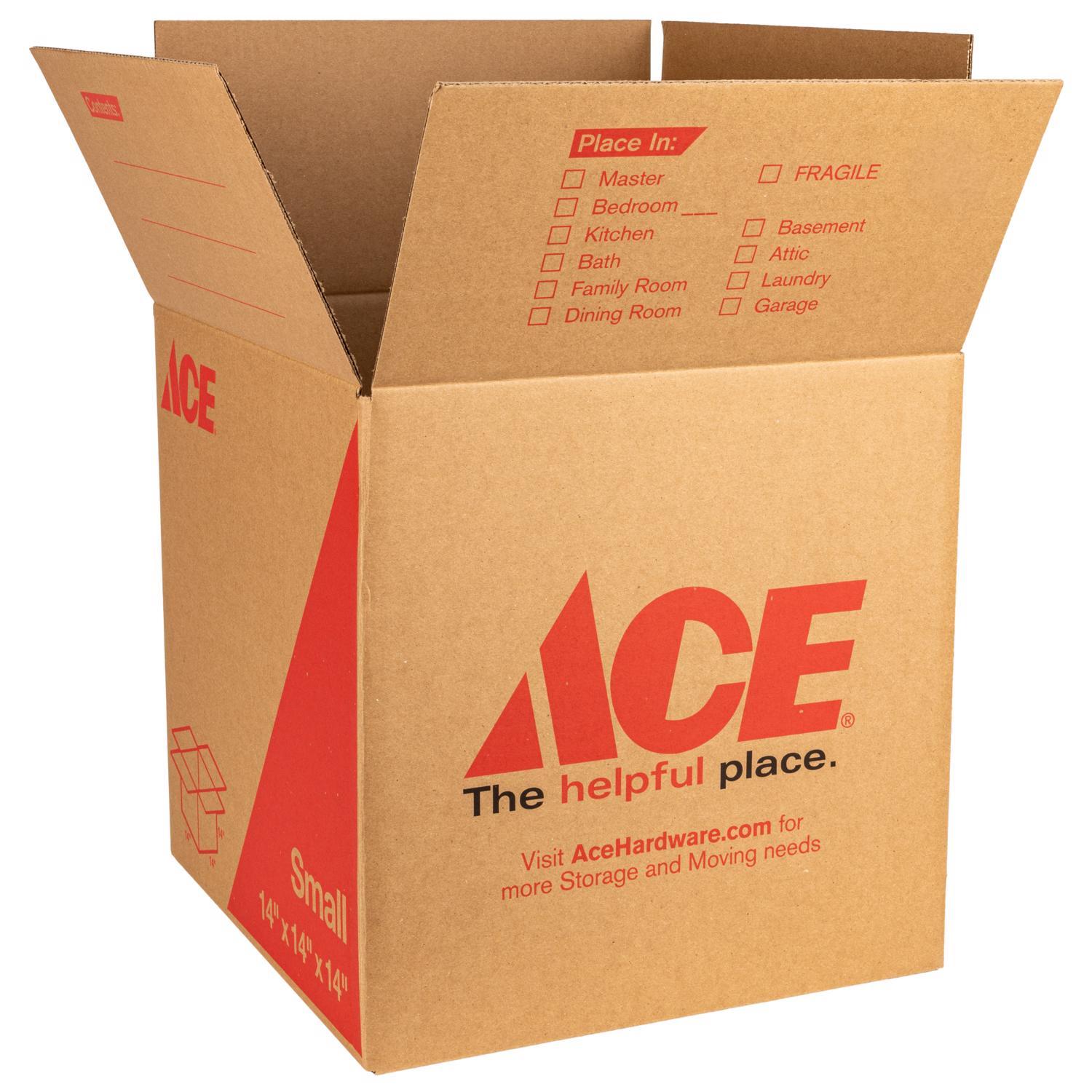 Ace 14 in. H X 14 in. W X 14 in. L Cardboard Corrugated Box 1 pk