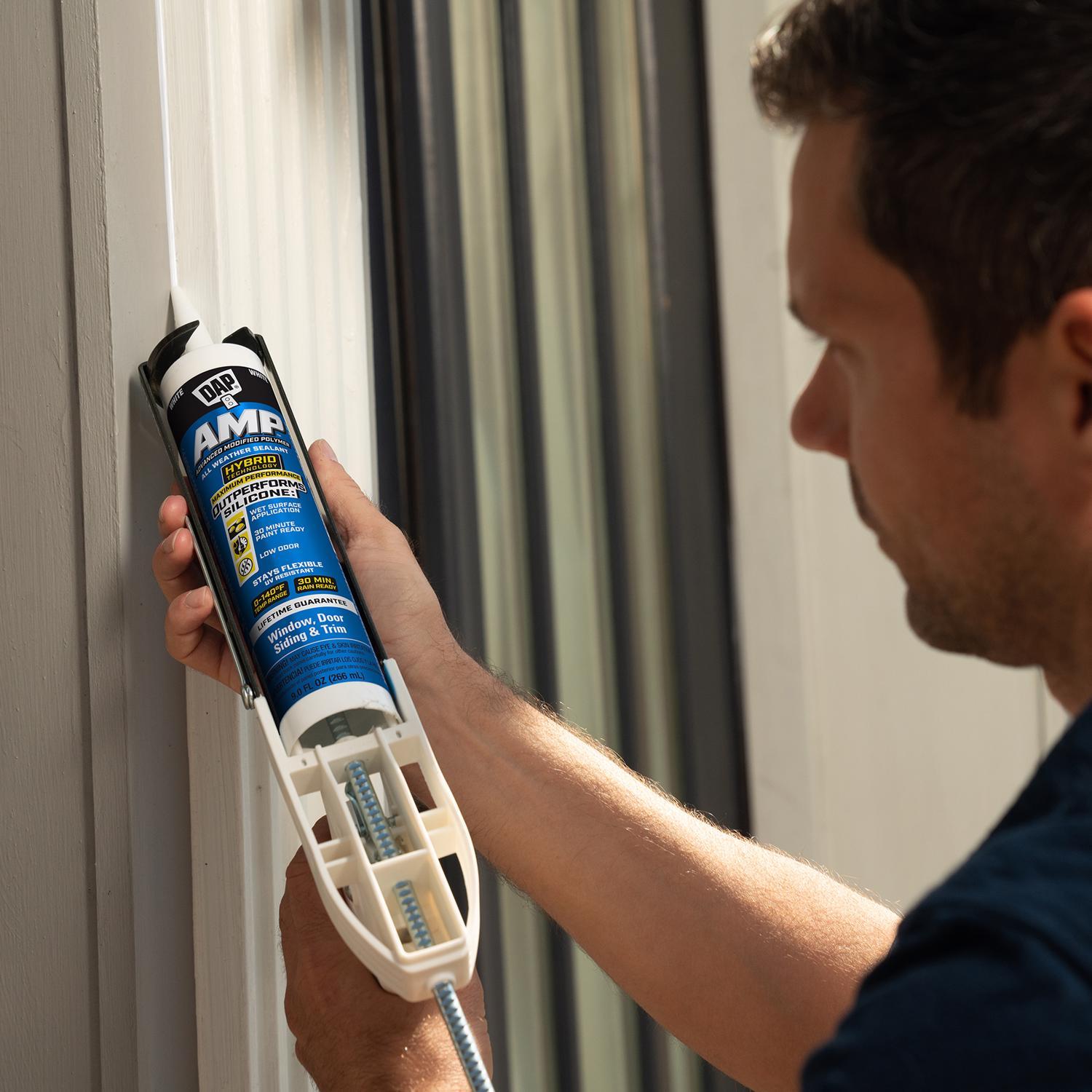 DAP AMP White Polymer Advanced Hybrid Caulk Sealant 9 oz