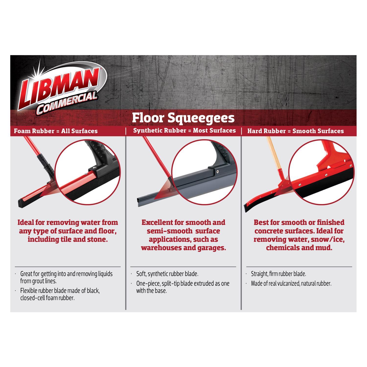 Libman Heavy Duty 24 in. W Rubber Floor Squeegee