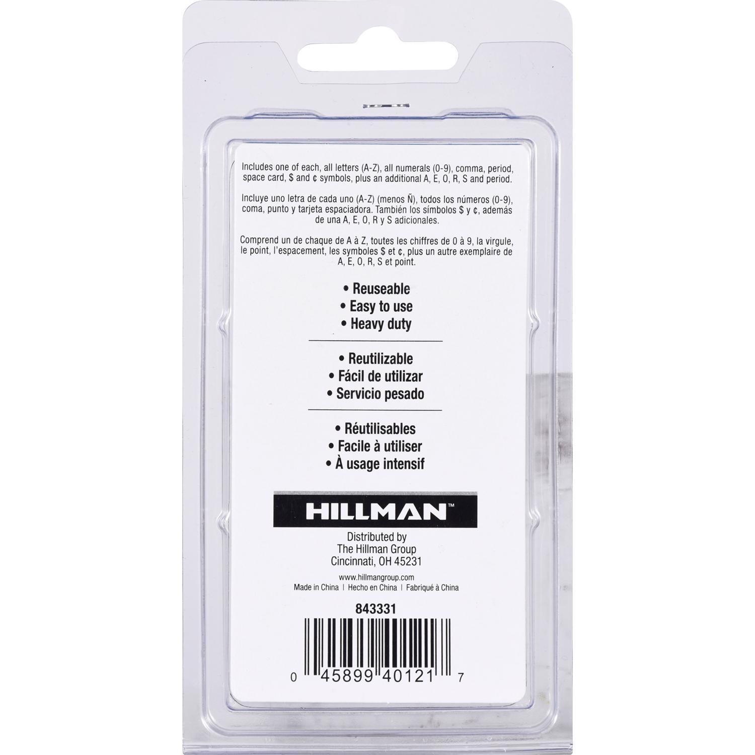 HILLMAN 1 in. Card Stock Block Letter & Number Stencil Pack 1 in. Stencil Set 47 pk