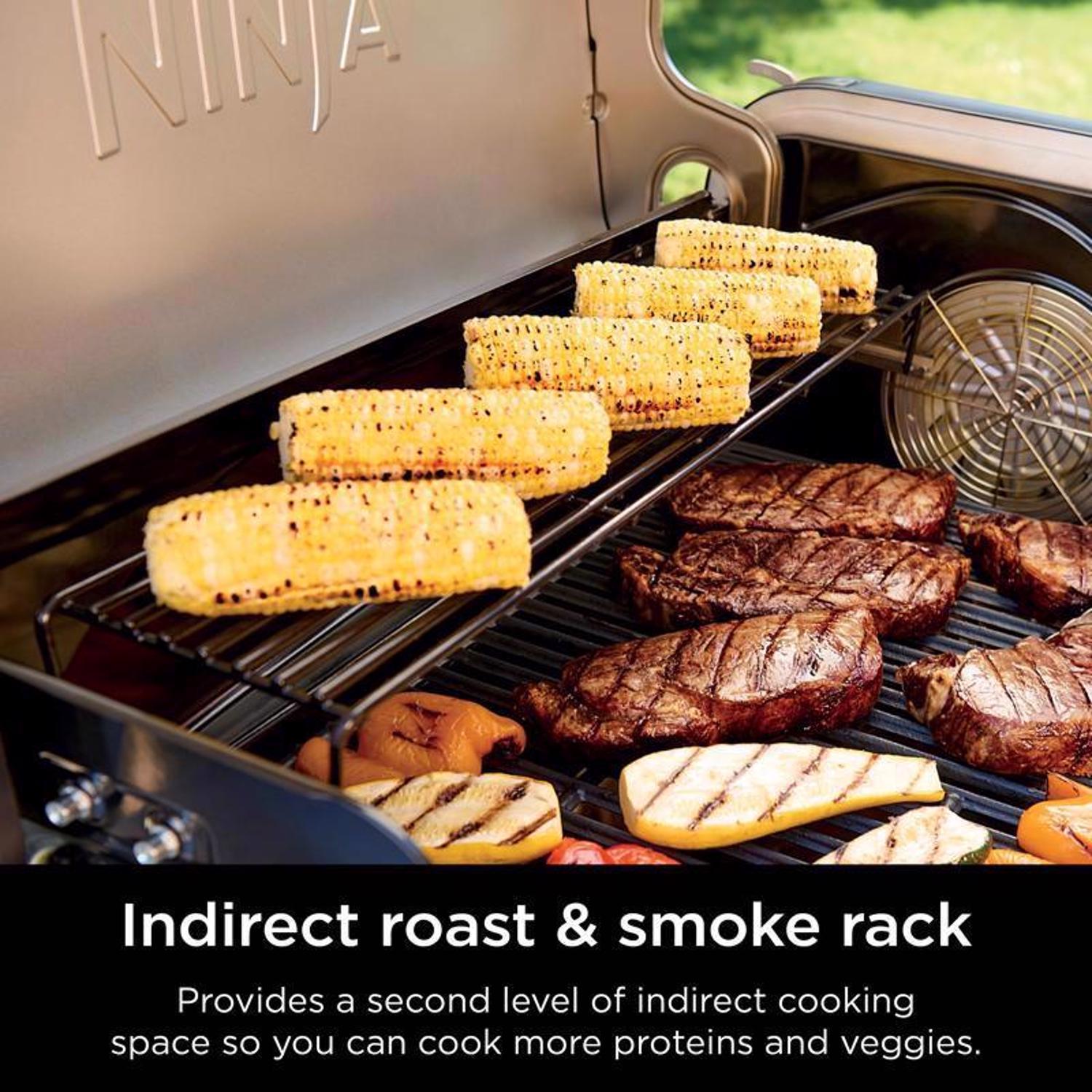 Ninja FlexFlame 3 Burner Liquid Propane Grill Black/Silver