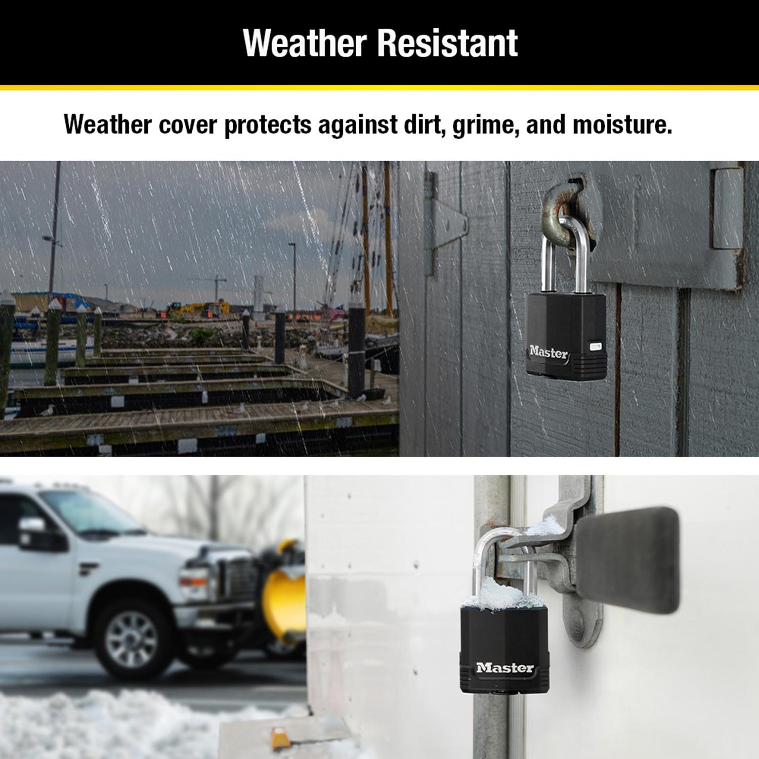Master Lock Magnum 1-7/8 in. H X 1-3/16 in. W X 1-3/4 in. L Steel Ball Bearing Outdoor Padlock