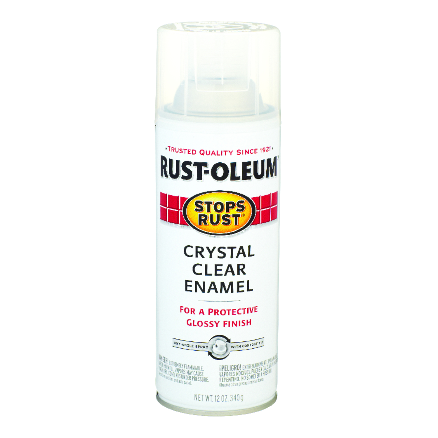 Rust-Oleum Stops Rust Indoor and Outdoor Gloss Crystal Clear Rust Prevention Paint 12 oz