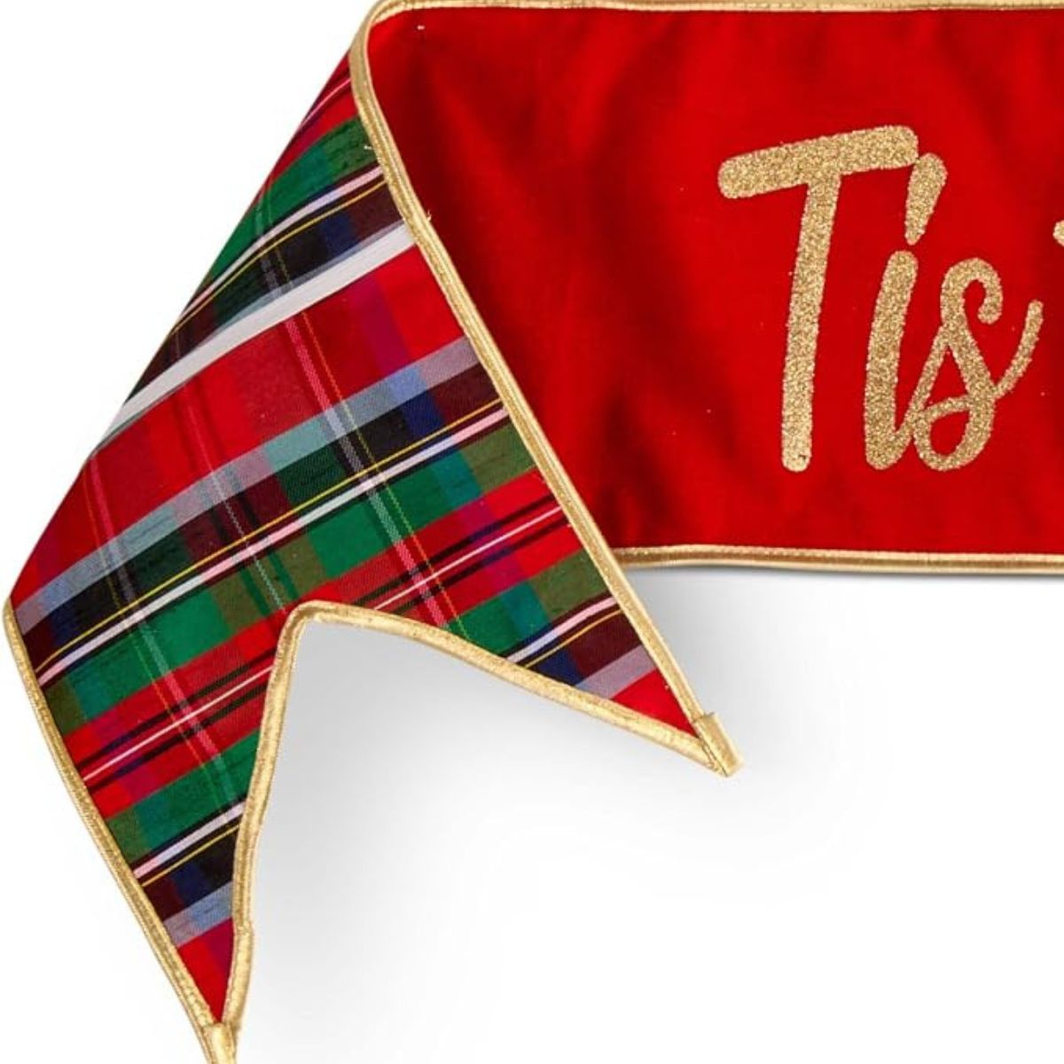 Raz 41.25in. Tis The Season Red Plaid