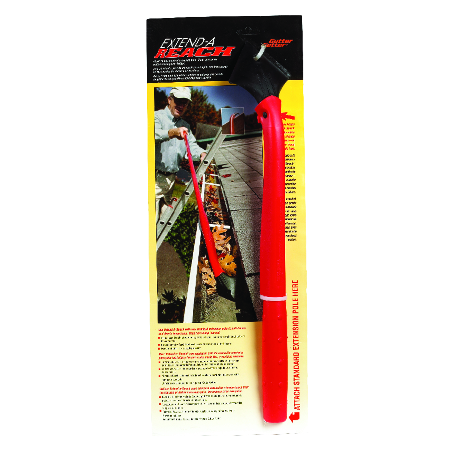 Gutter Getter 17in. L Red/Black Polypropylene Gutter Cleaning Scraper