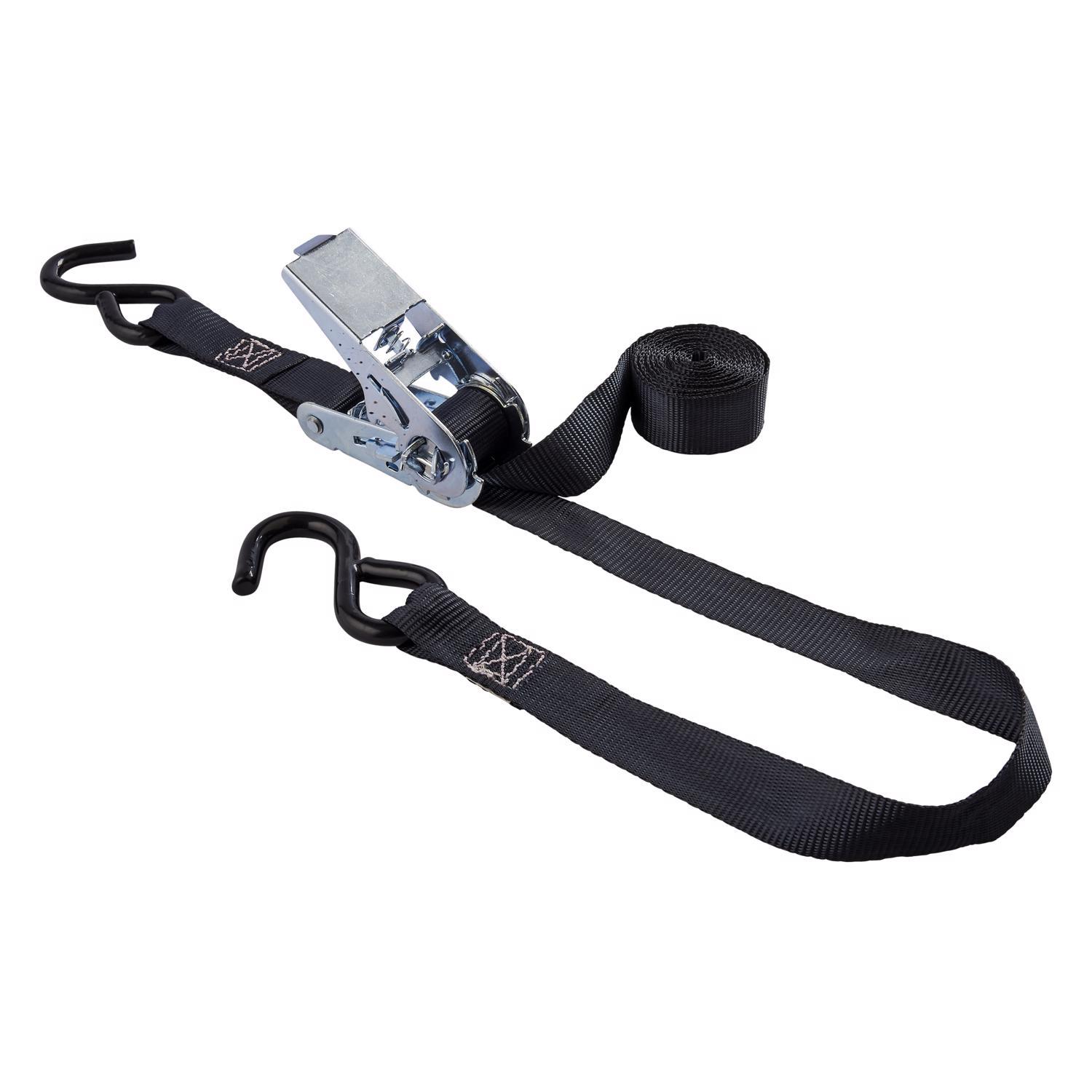 Keeper 1 in. W X 10 ft. L Black Tie Down w/Ratchet 400 lb 1 pk