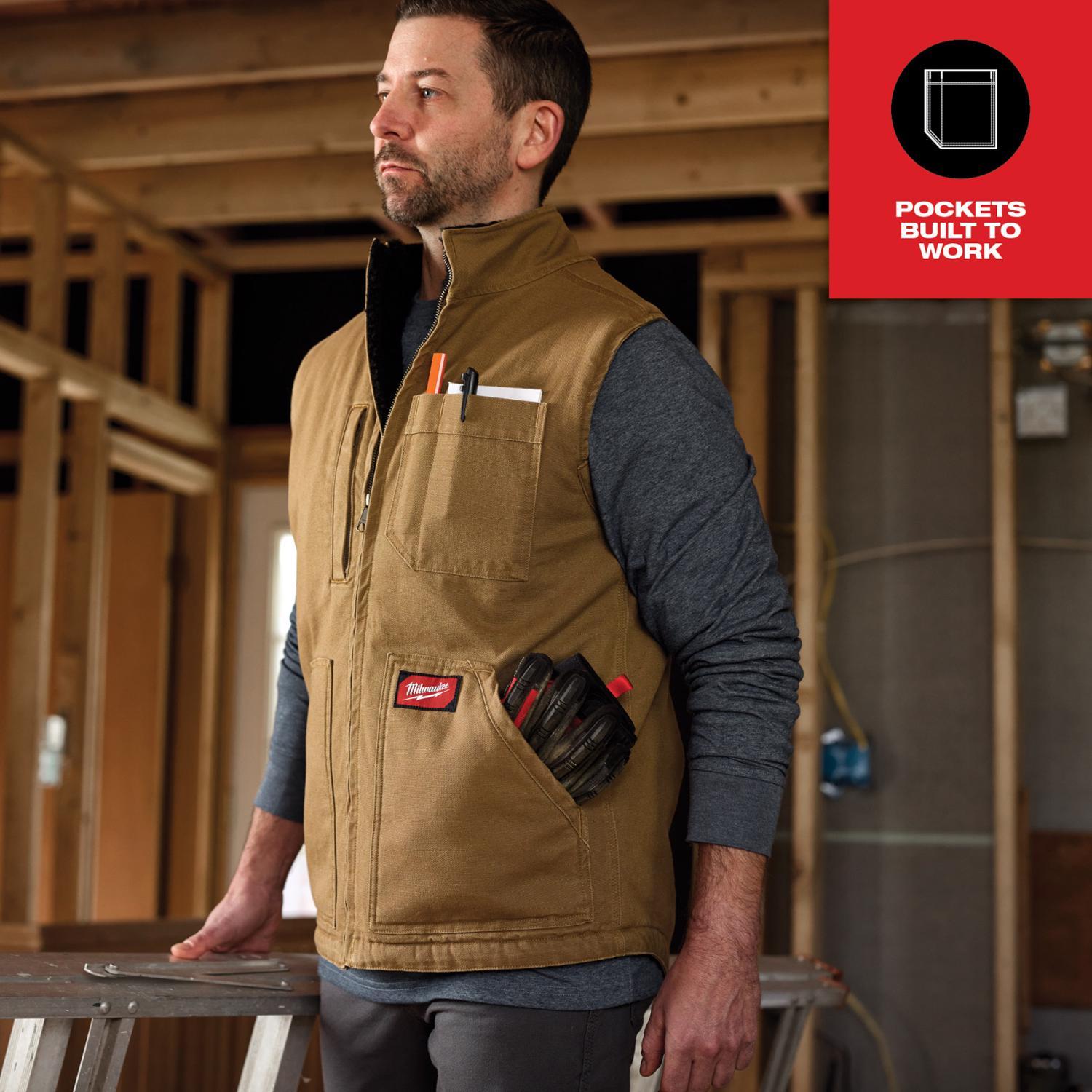 Milwaukee L Sleeveless Men's Mock Neck Work Vest Black