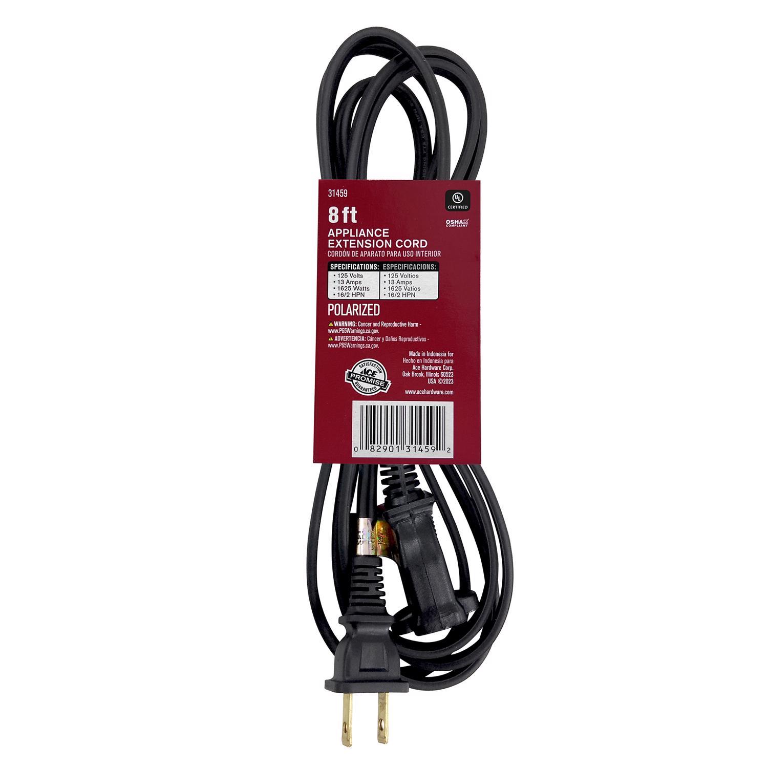 Ace 16/2 HPN 125 V 8 ft. L Appliance Cord