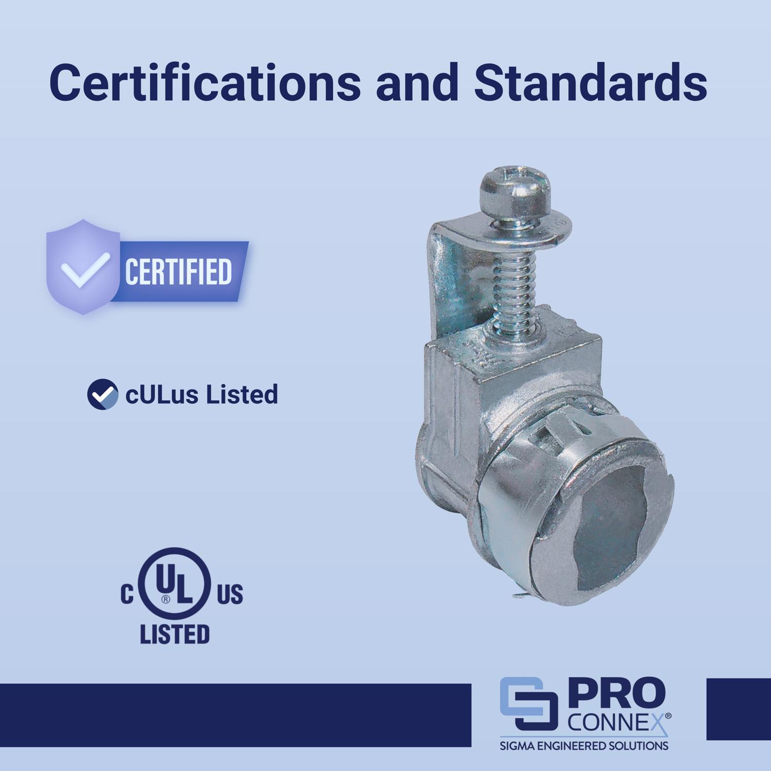 Sigma Engineered Solutions Snap Lock 3/8 in. D Die-Cast Zinc Saddle Connector For AC, MC and NM 1 pk