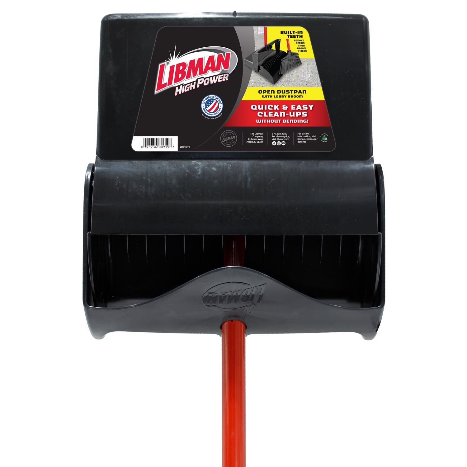 Libman High Power 10 in. W Stiff Recycled PET Broom with Dustpan