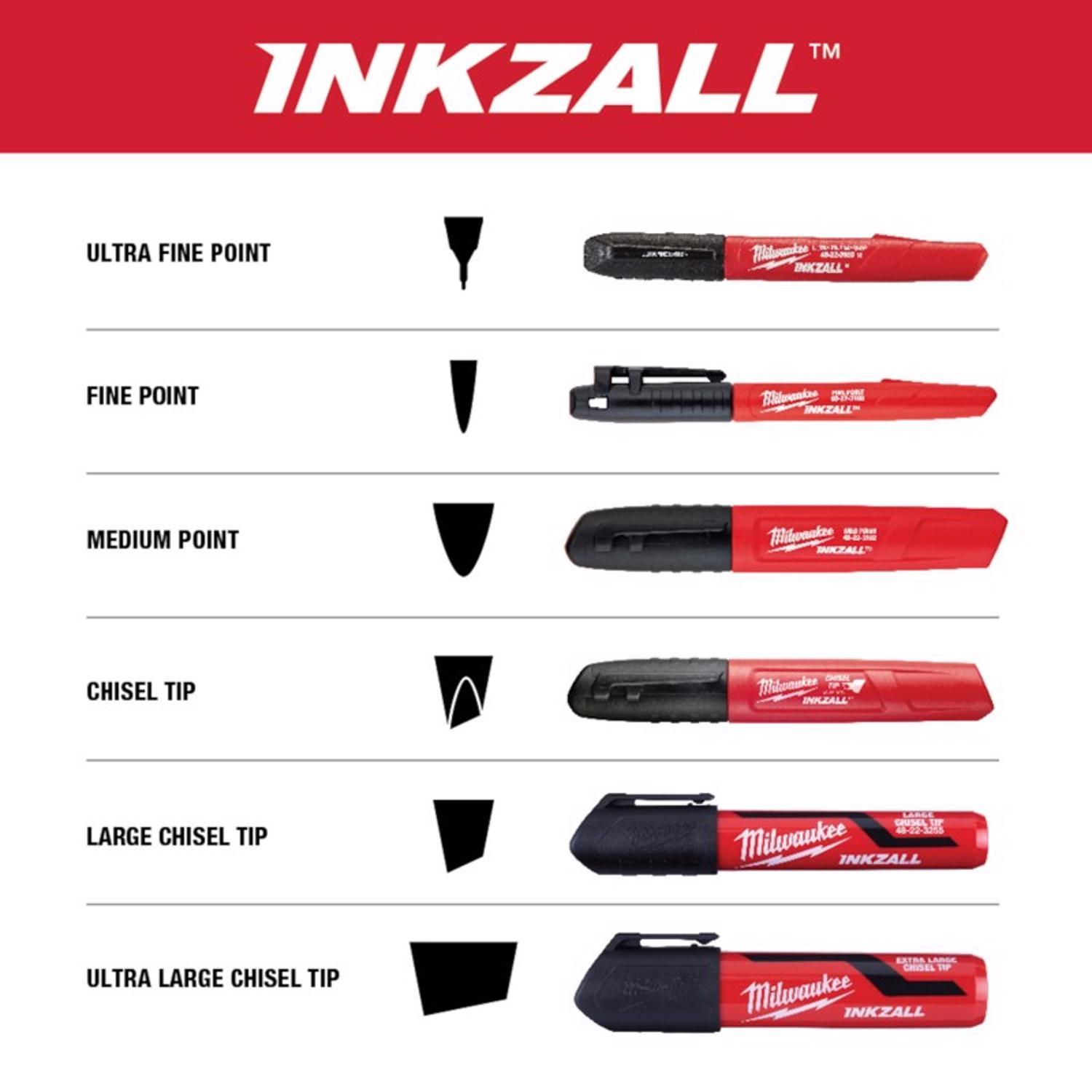 Milwaukee INKZALL Yellow Medium Tip Liquid Paint Marker 1 pk