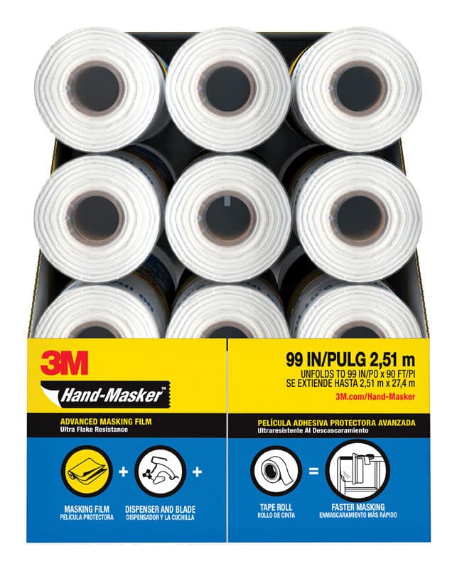 3M Hand-Masker 99 in. W X 90 ft. L X 0.35 mil Plastic Masking Film 1 pk