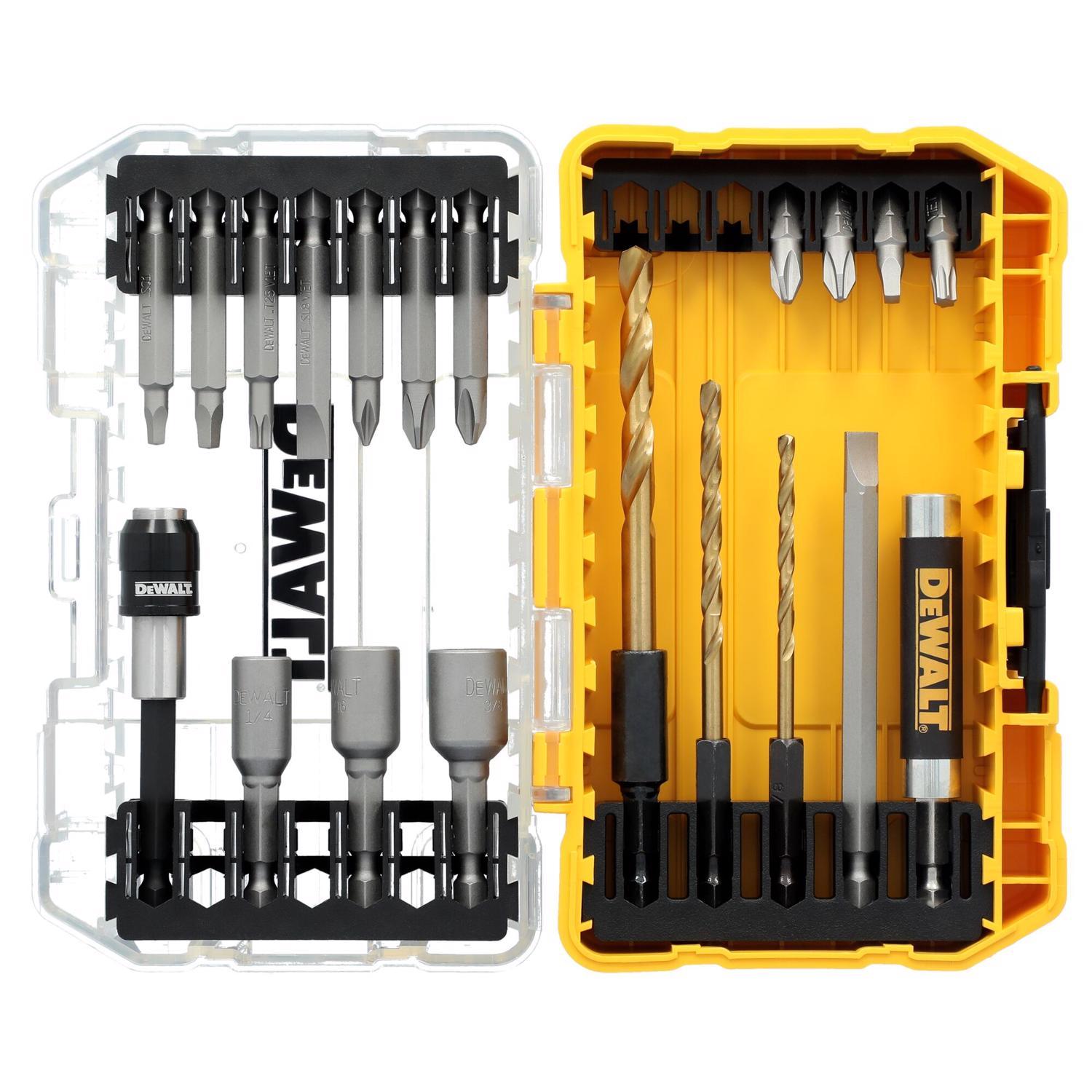 DEWALT Rapid Load Steel Drill Bit Set Hex Shank 20 pc