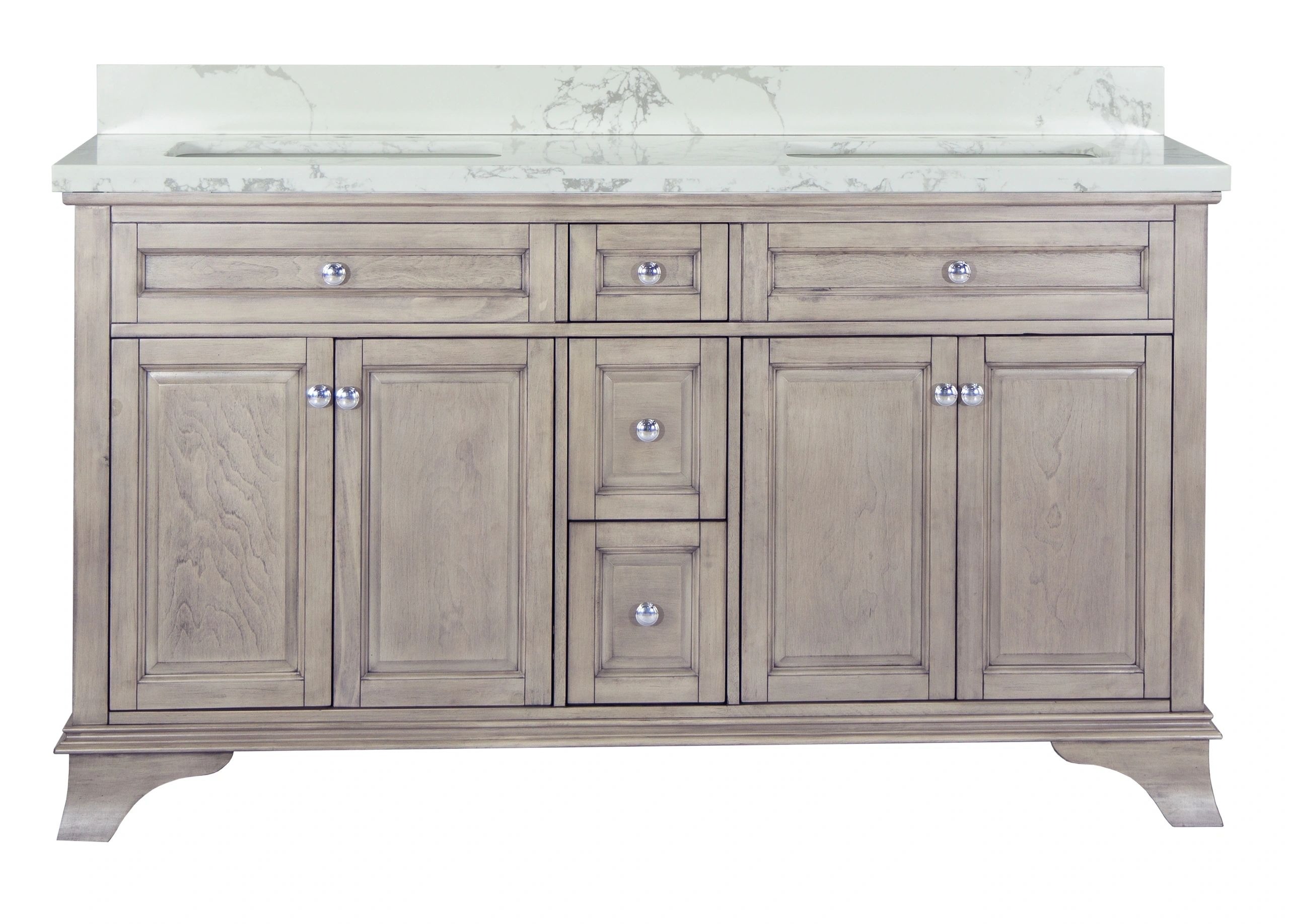 Aurafina WAINWRIGHT 60 in. Old Harbor Grey Vanity