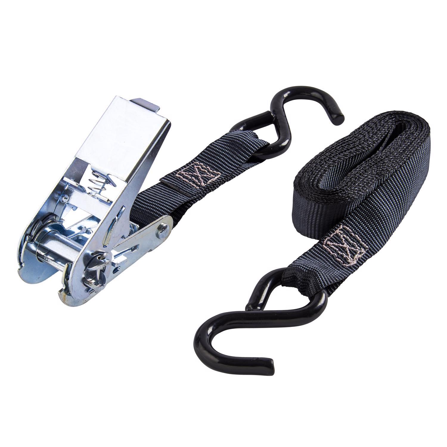 Keeper 1 in. W X 10 ft. L Black Tie Down w/Ratchet 400 lb 1 pk