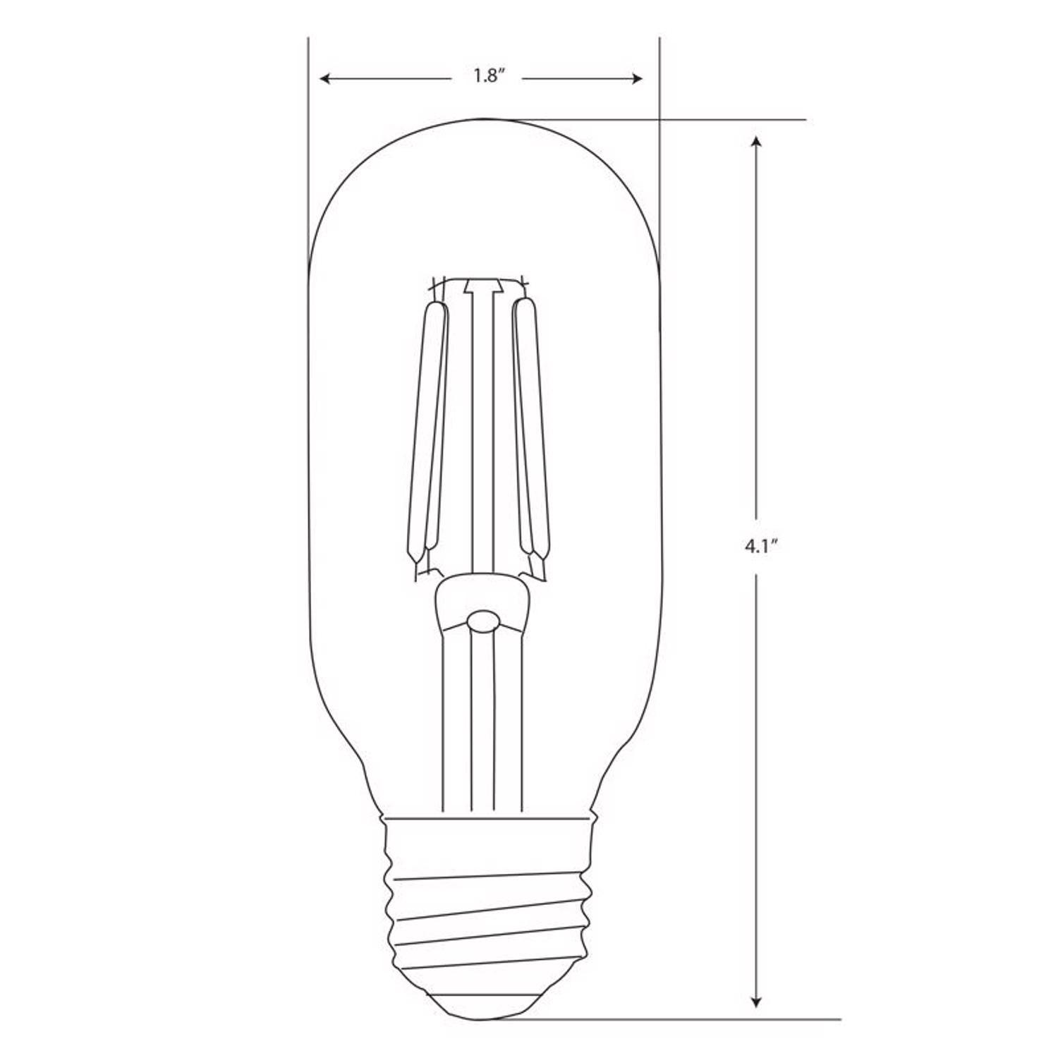 Feit T14 E26 (Medium) LED Bulb Soft White 40 Watt Equivalence 1 pk