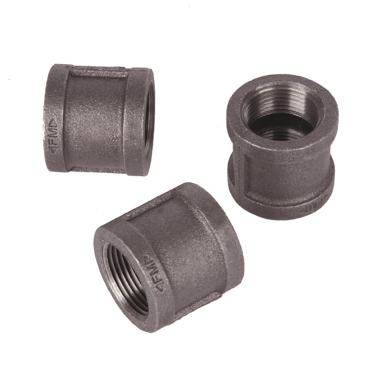 STZ Industries 1/2 in. FIP each X 1/2 in. D FIP Black Malleable Iron Coupling