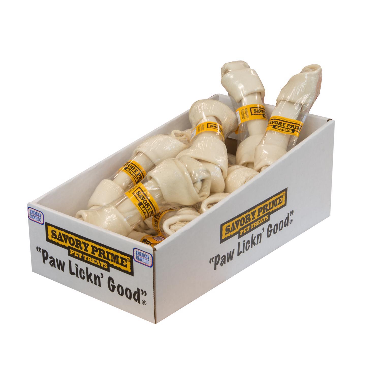 Savory Prime American Supreme Large Adult Knotted Bone Beef Rawhide 8-9 in. L 1 pk