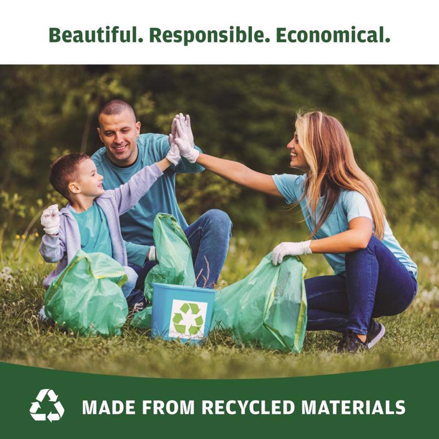 Master Mark Terrace Board 40 ft. L X 4 in. H Plastic Black Lawn Edging