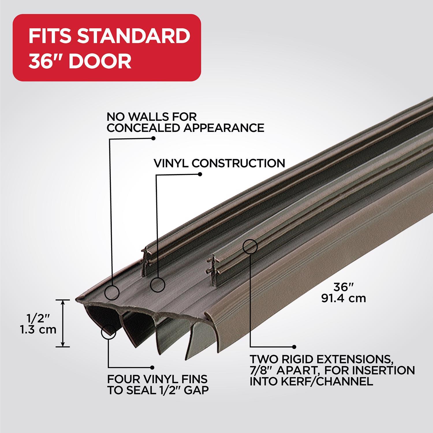 M-D Building Products Brown Vinyl Weatherstrip For Doors 36 in. L X 0.5 in.