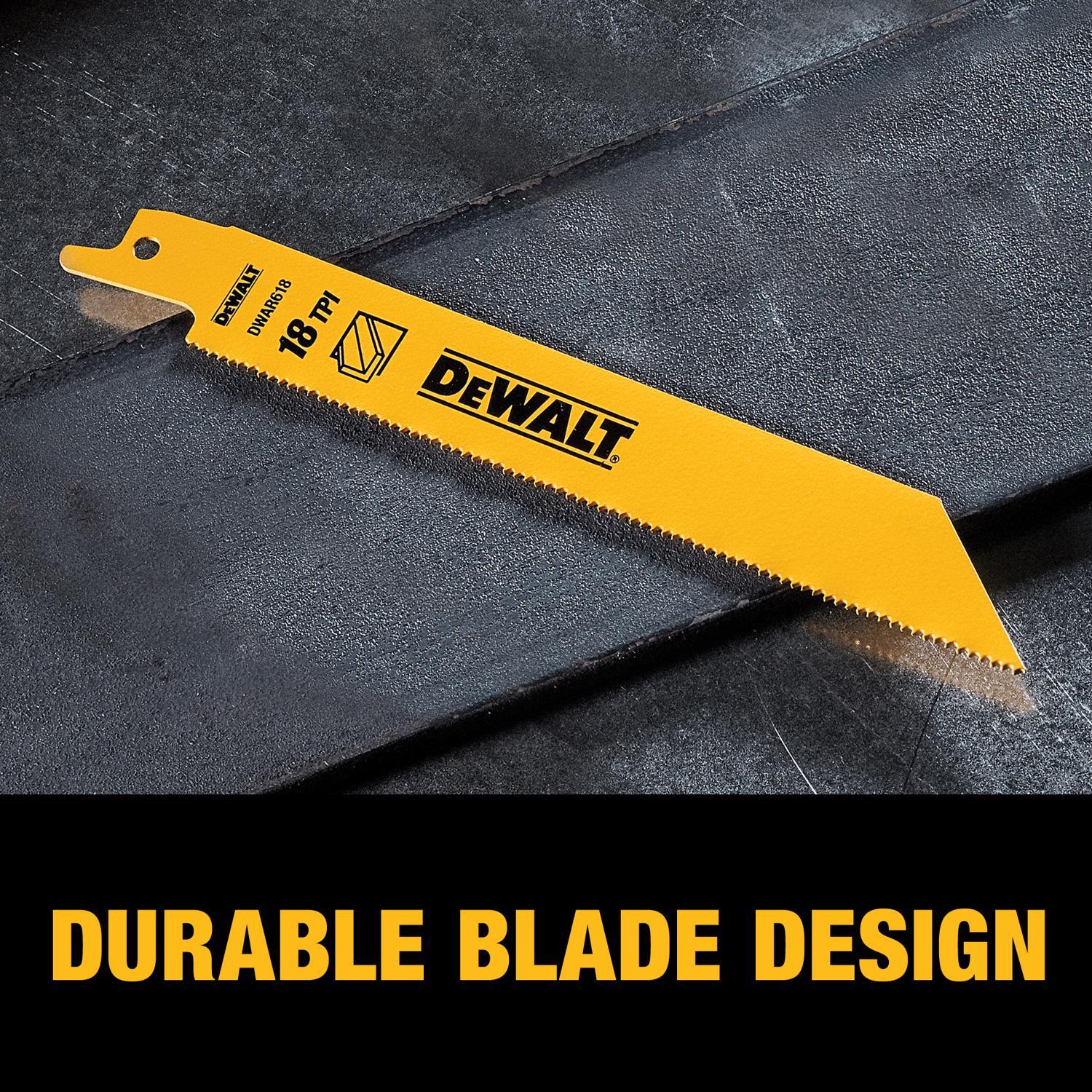 DEWALT Bi-Metal Reciprocating Saw Blade Set Multi TPI 6 pc