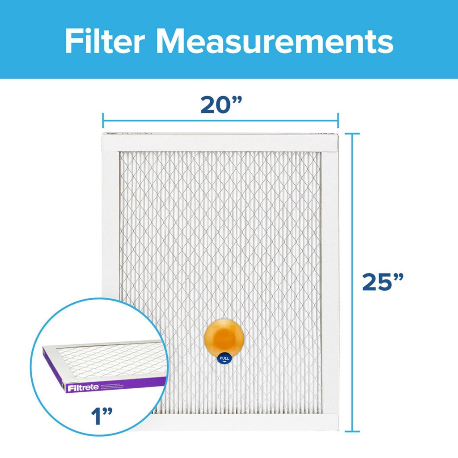 Filtrete 20 in. W X 25 in. H X 1 in. D Polypropylene 12 MERV Smart Air Filter 1 pk