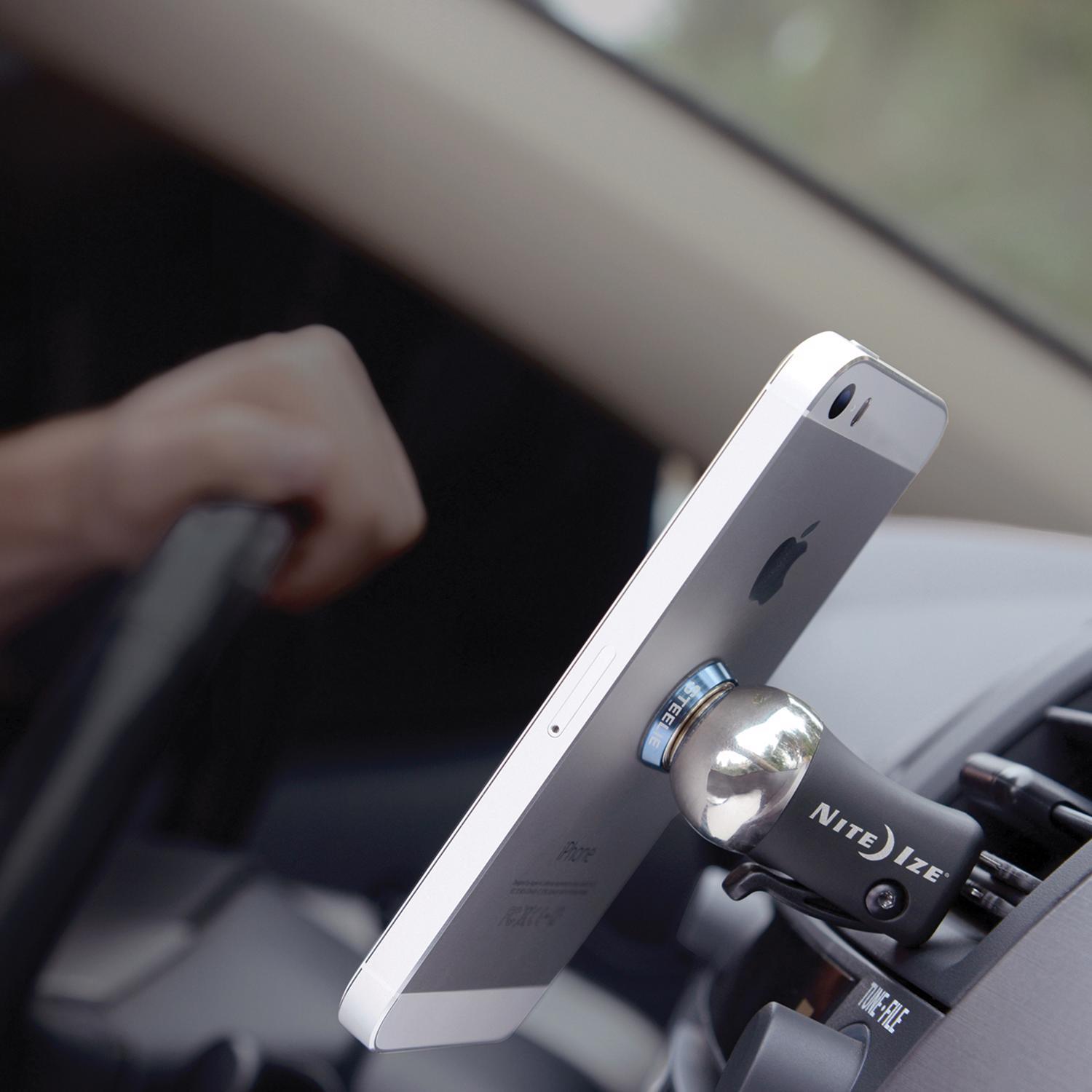 Nite Ize Steelie Black/Silver Cell Phone Car Vent Mount For Universal