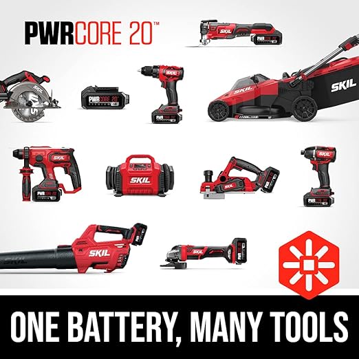 SKIL 20V 1/2 in. Cordless Drill Driver Includes 2.0Ah PWR CORE 20 Lithium Battery and Charger