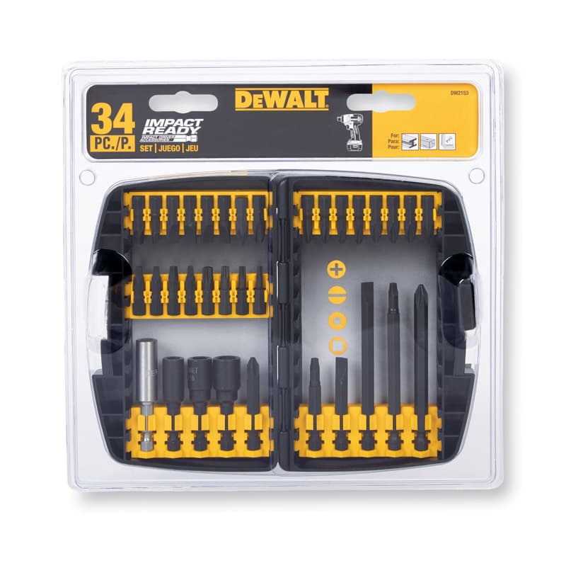 DEWALT Impact Ready Drive Bit Set Steel 34 pc