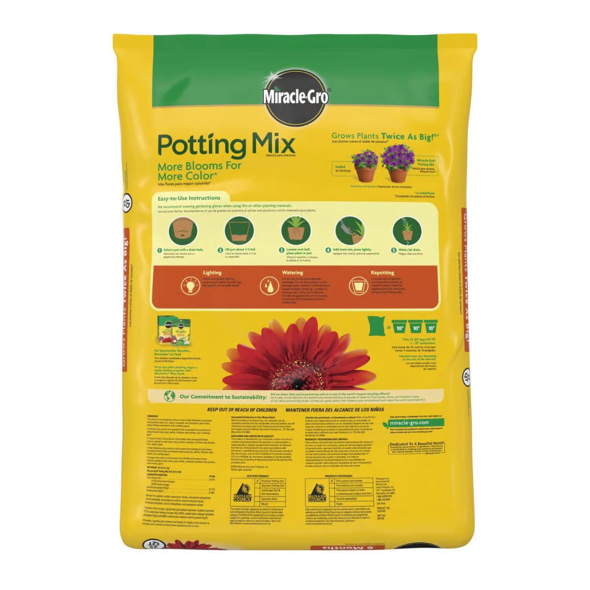 Miracle-Gro Flower and Plant Potting Mix 25 qt.