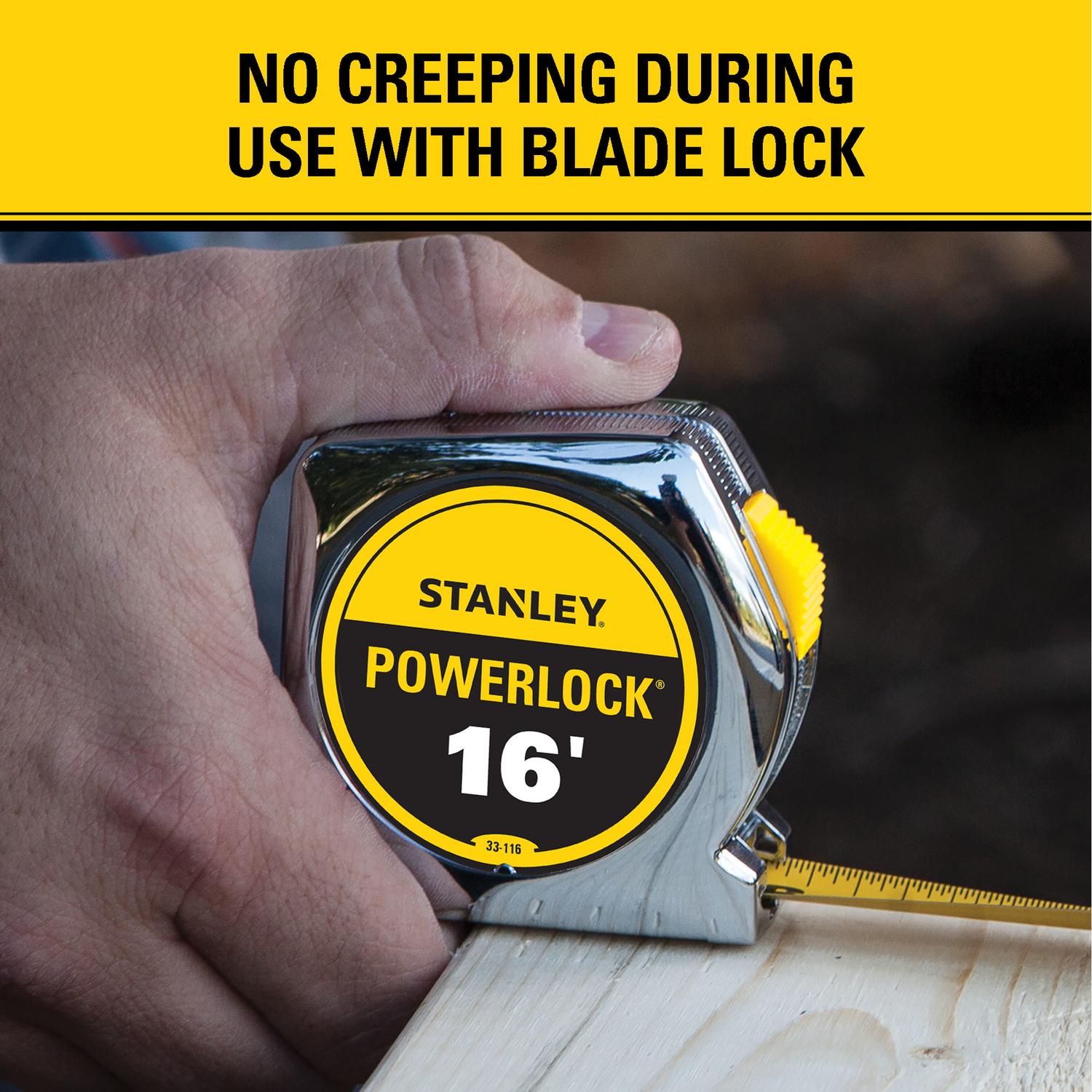 Stanley PowerLock 16 ft. L X 0.75 in. W Compact Tape Measure 1 pk