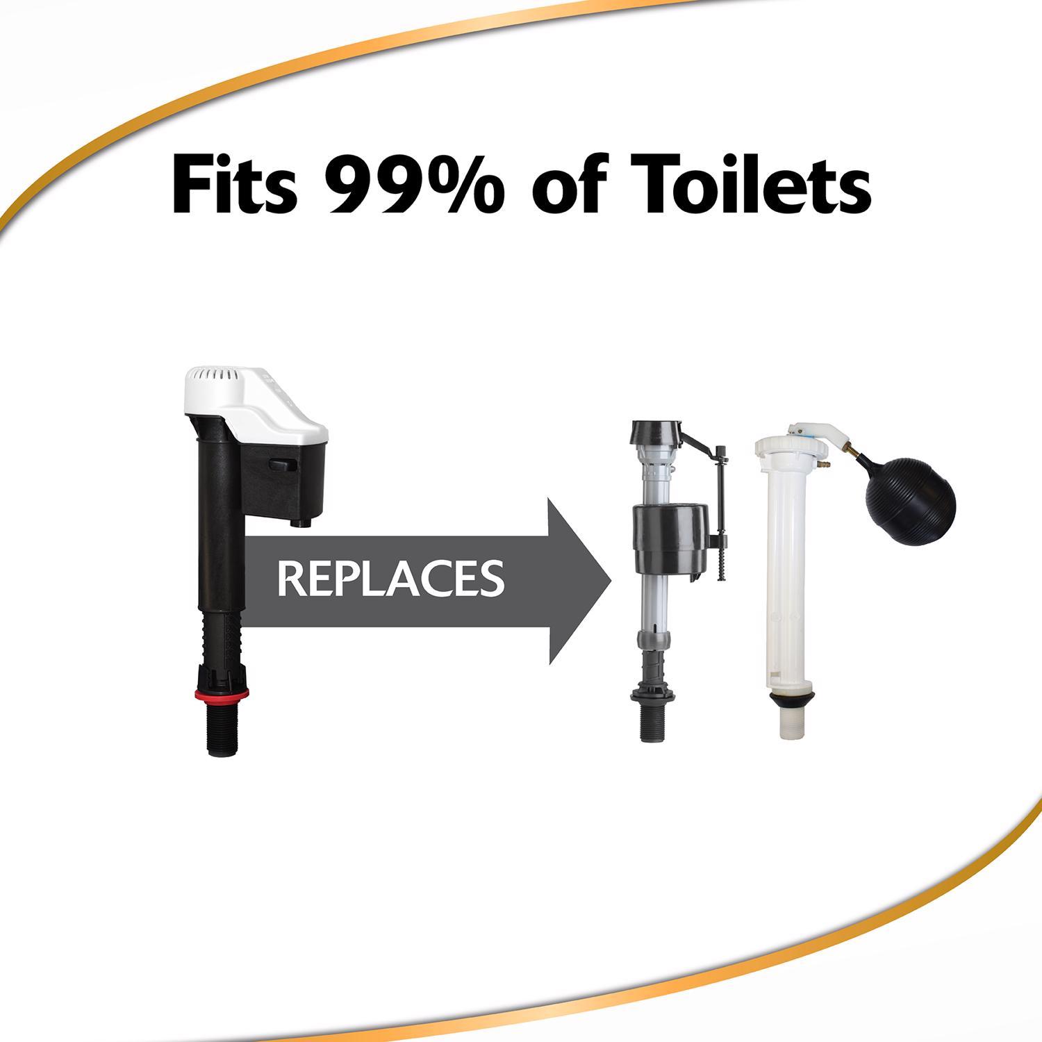 Korky QuietFill Toilet Fill Valve Red For Universal