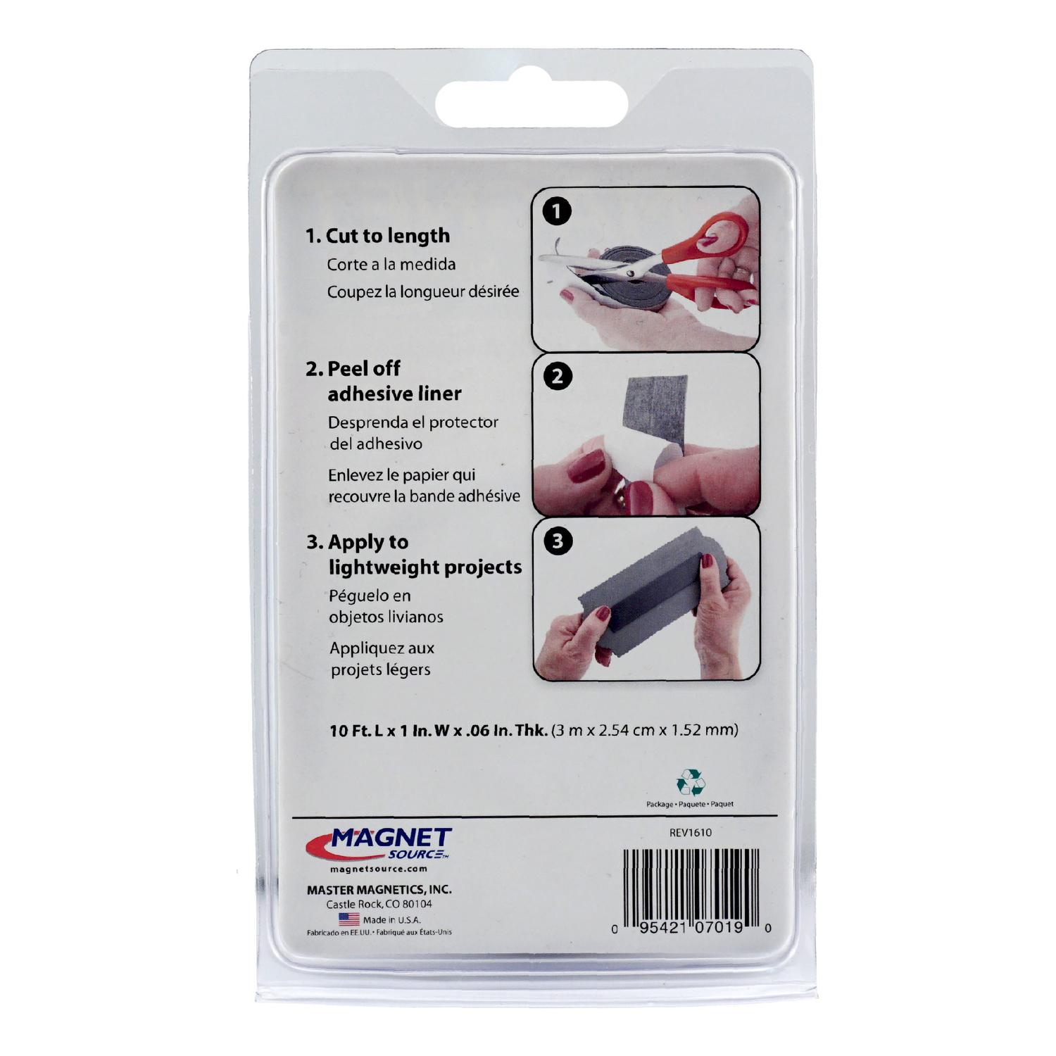 Magnet Source 120 in. L X 1 in. W Black Magnetic Tape