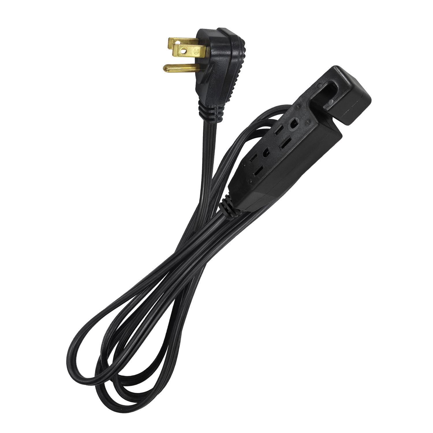 Ace Indoor 6 ft. L Black Extension Cord 16/3 SPT-3