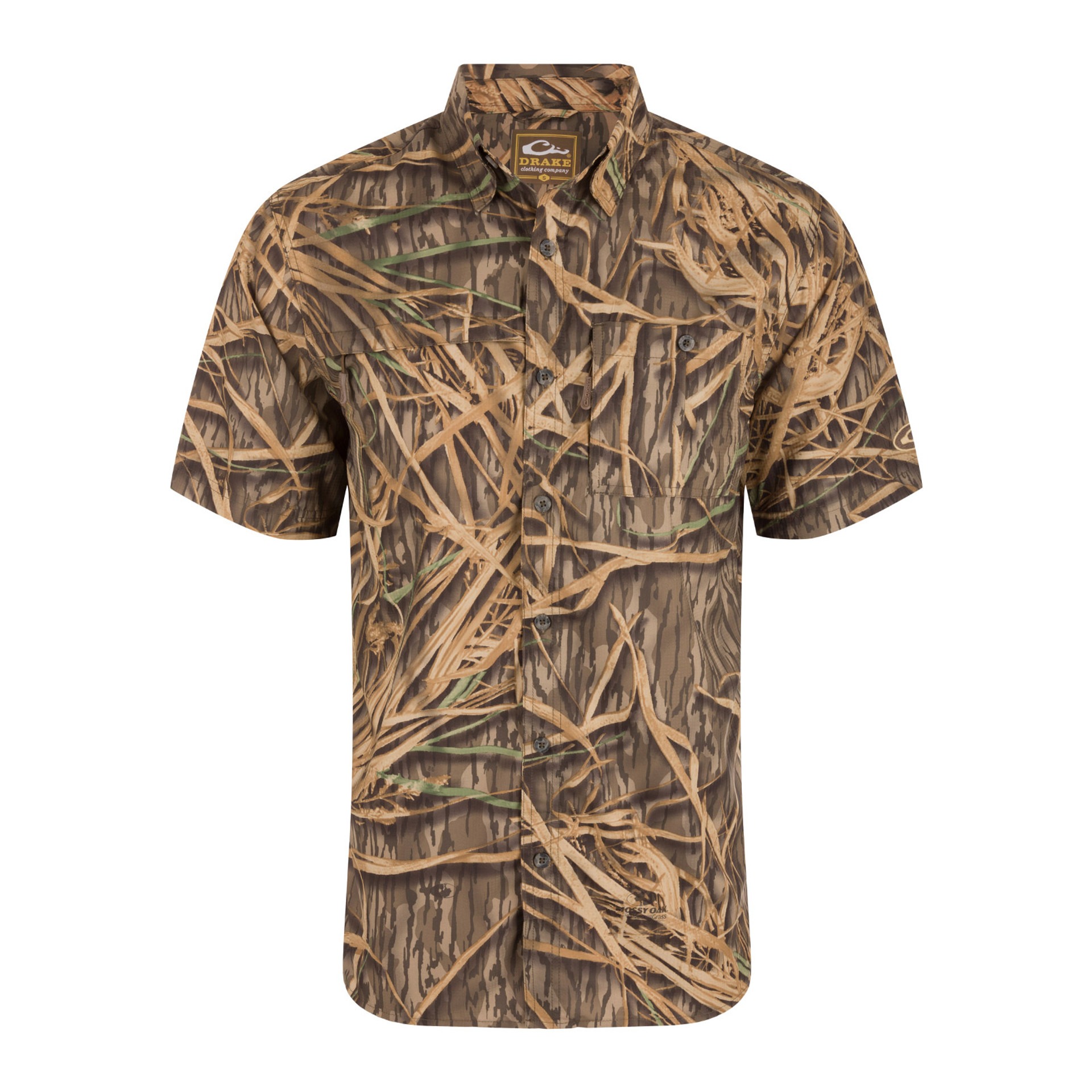 Drake 8-Shot Short Sleeve Flyweight Shirt Shadow Grass S