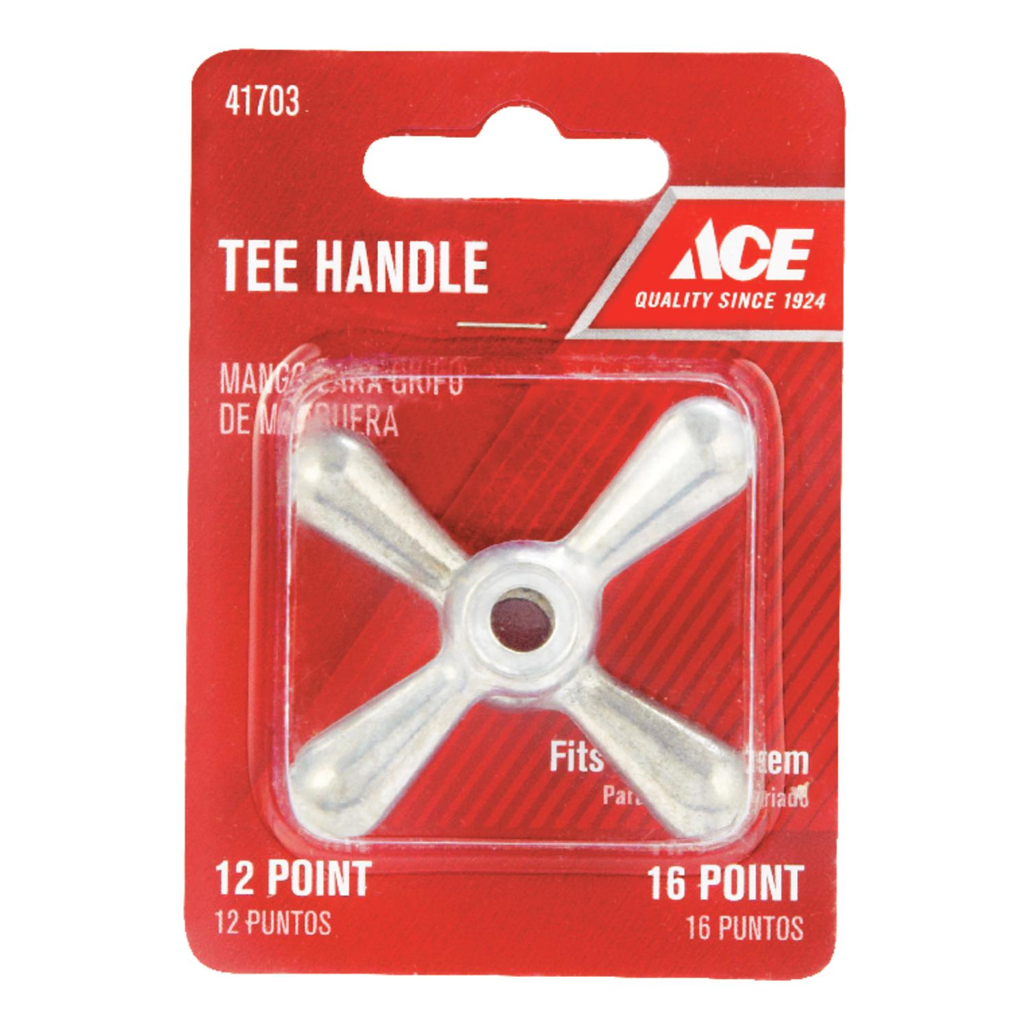Ace Aluminum Brushed MPT Tee Faucet Handle 1 pc