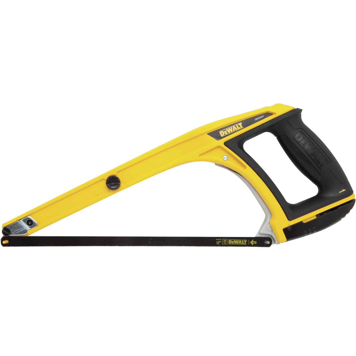 DeWalt 12 in. High Carbon Steel Adjustable Hacksaw Black/Yellow 1 pc