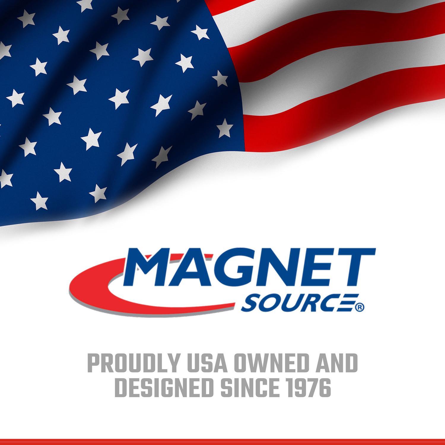 Magnet Source.375 in. L X 2.61 in. W Silver Round Base Magnet 65 lb. pull 1 pc